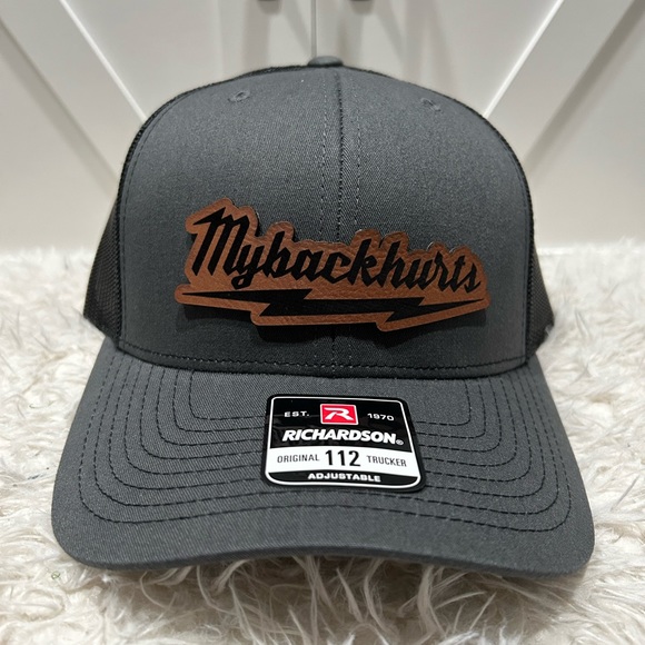 My Back Hurts Laser Engraved Trucker Richardson 112 Hat. - Picture 2 of 2